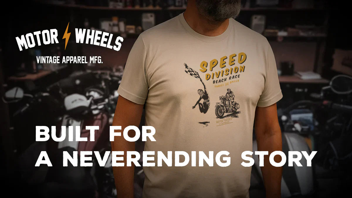 T-shirt vintage coton bio Motor Wheels Clothing