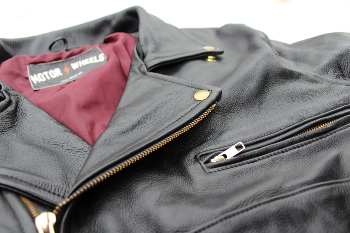 Le Blouson en Cuir Pleine Fleur : Élégance et Durabilité MOTOR WHEELS CLOTHING