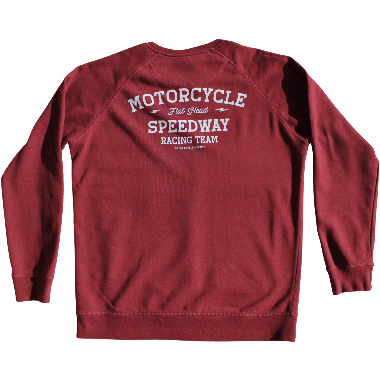 Sweatshirt "Speedway" gris chiné, molleton gratté, inspiré des courses vintage, Motor Wheels Clothing