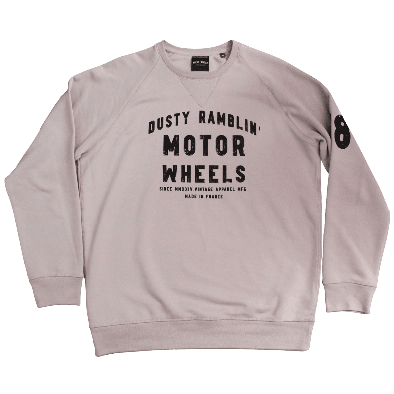 Sweatshirt "Dusty Ramblin’" en molleton gratté, inspiration road trip désert, Motor Wheels Clothing