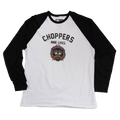 T-shirt manches longues baseball "CHOPPERS NINE LIVES", style vintage chopper, coton bio, Motor Wheels Clothing