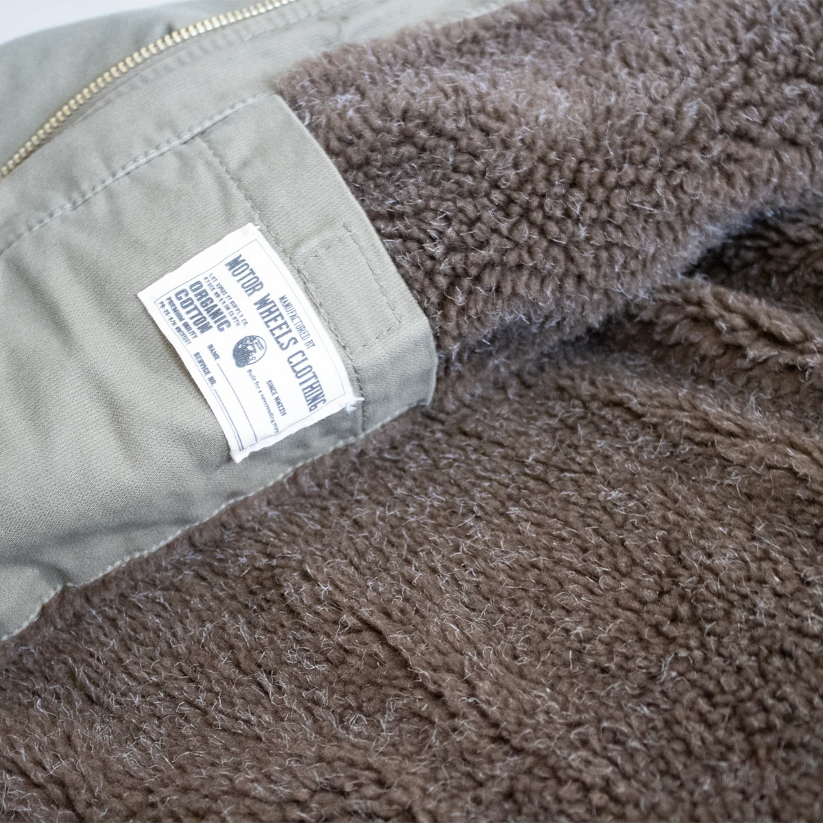 détail doublure peluche chaude veste n1 deck jacket us navy