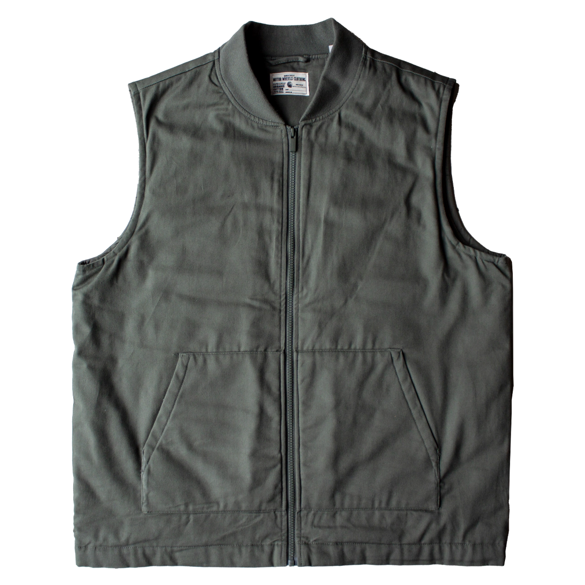 gilet workwear canvas vintage années 60 vert foncé coupe droite – 1960 canvas work vest