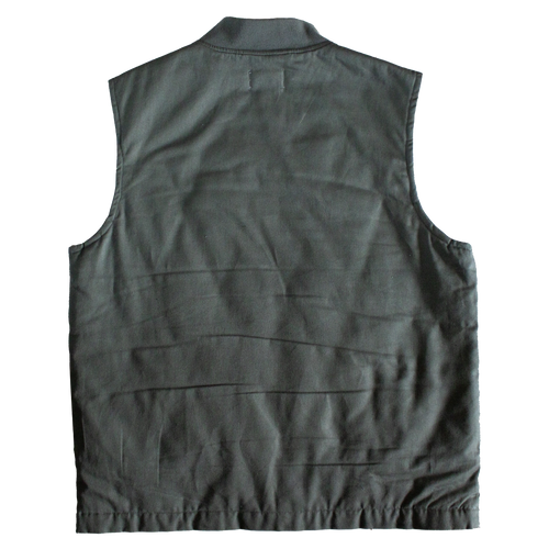 gilet workwear canvas vintage années 60 vert foncé coupe droite – 1960 canvas work vest