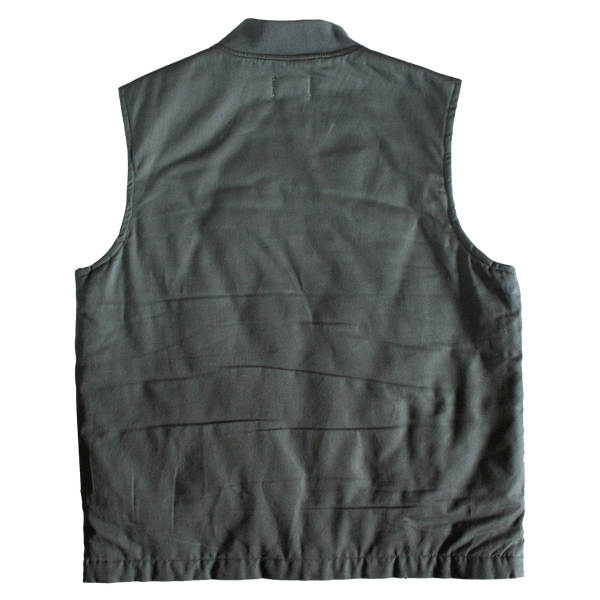 gilet workwear canvas vintage années 60 vert foncé coupe droite – 1960 canvas work vest