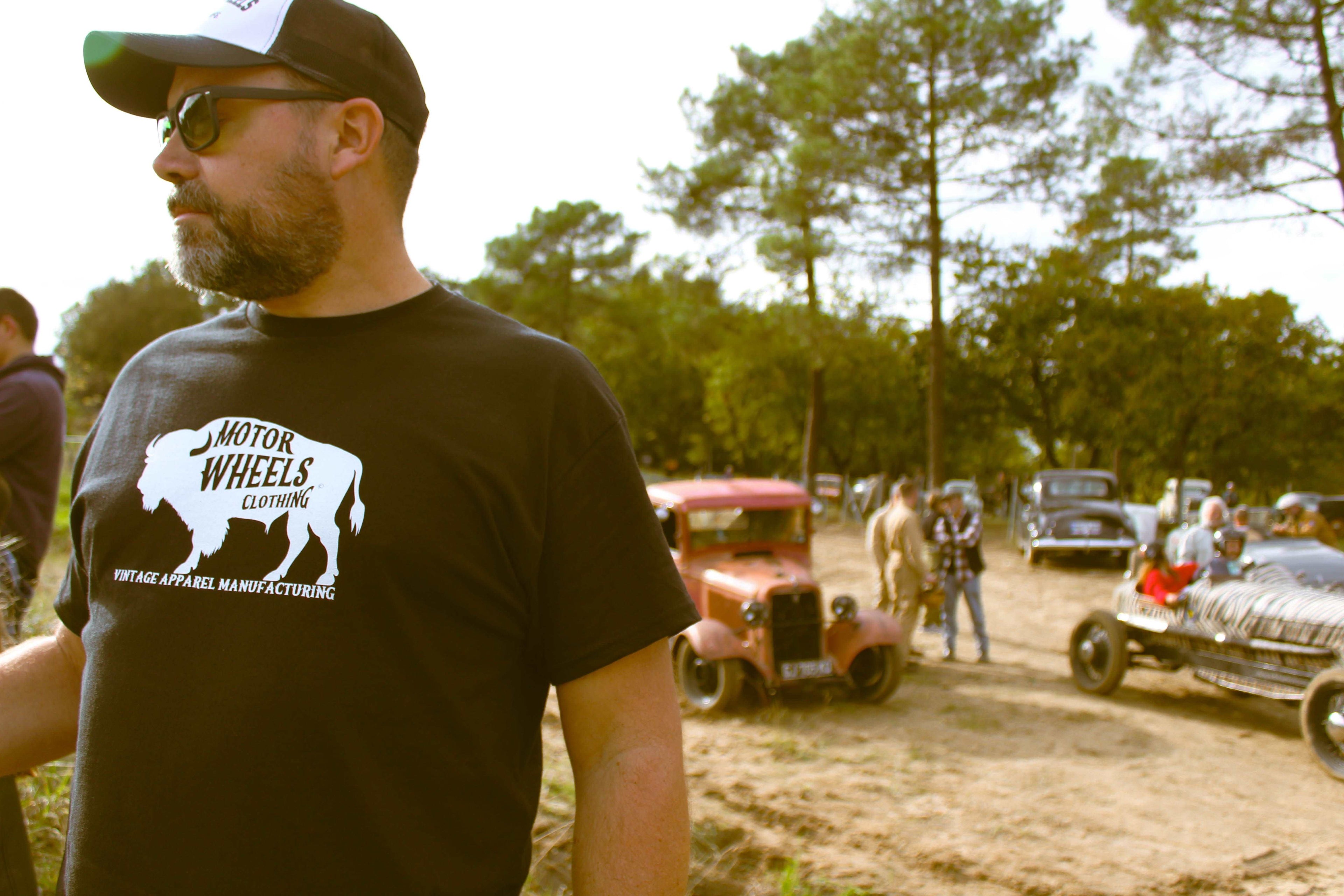 T-shirt "Le Bison", visuel vintage esprit nature et road trip, Motor Wheels Clothing