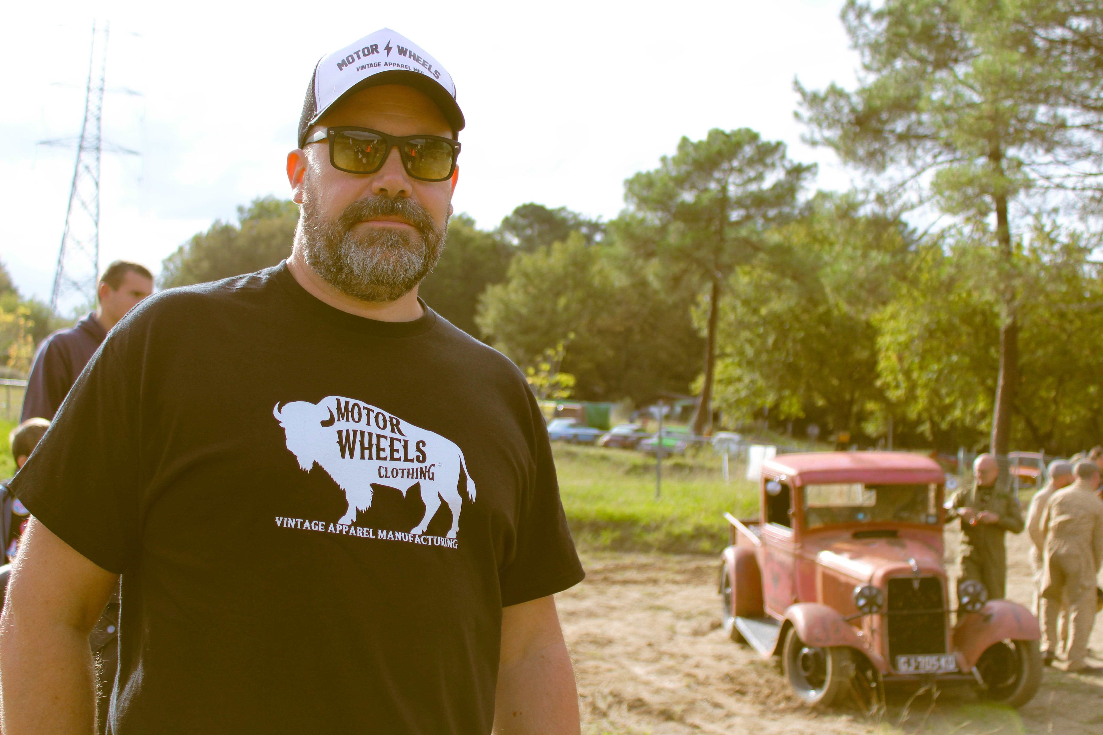 T-shirt "Le Bison", visuel vintage esprit nature et road trip, Motor Wheels Clothing