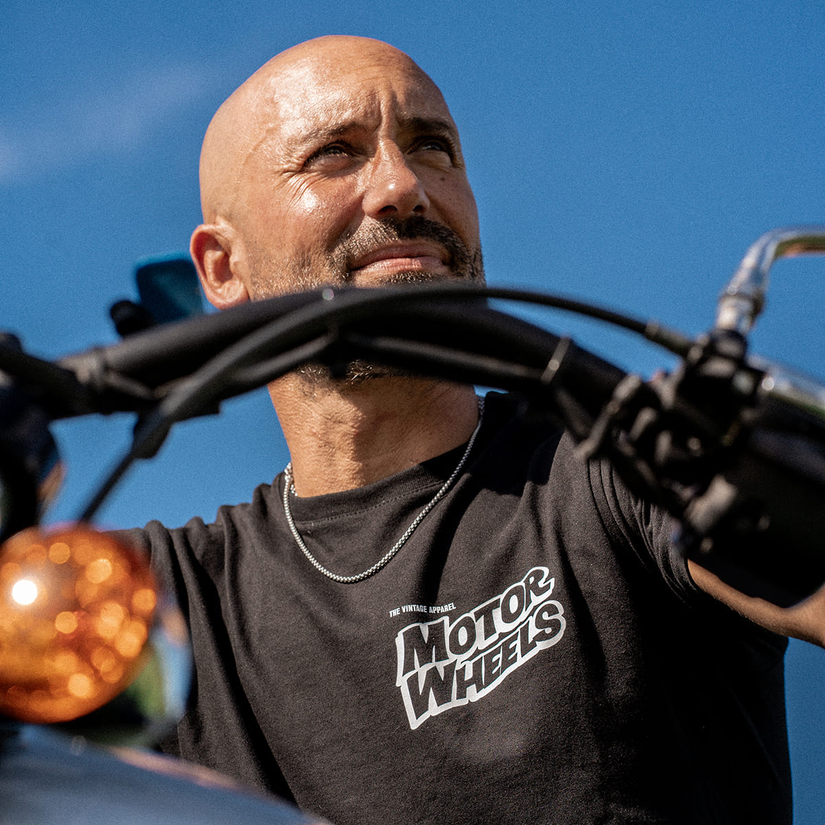 T-shirt noir "BOZOSOKU" inspiré biker japonais, coton bio, Motor Wheels Clothing