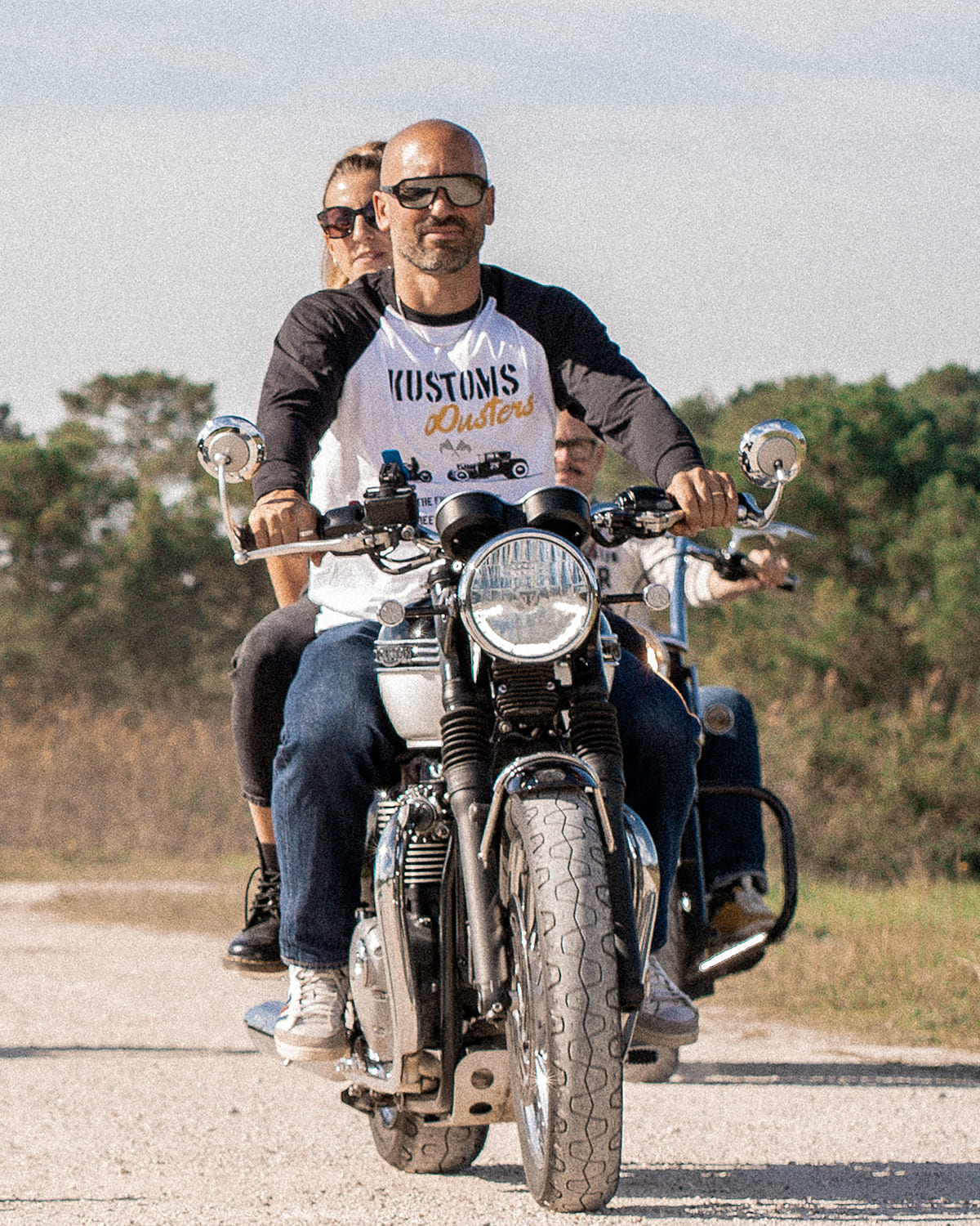 T-shirt baseball manches longues "Kustom Dusters", style vintage garage, coton bio, Motor Wheels Clothing