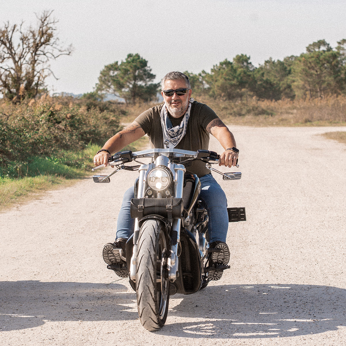 T-shirt "Accelerate", kaki, design inspiré des devises militaires US, Motor Wheels Clothing