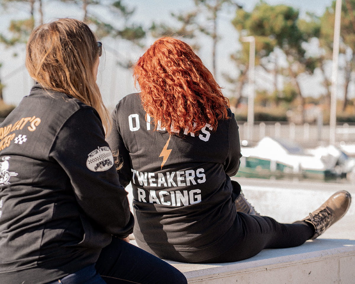 Veste zippée hotrodder "OILERS" en molleton bio, dessins imprimés, Motor Wheels Clothing