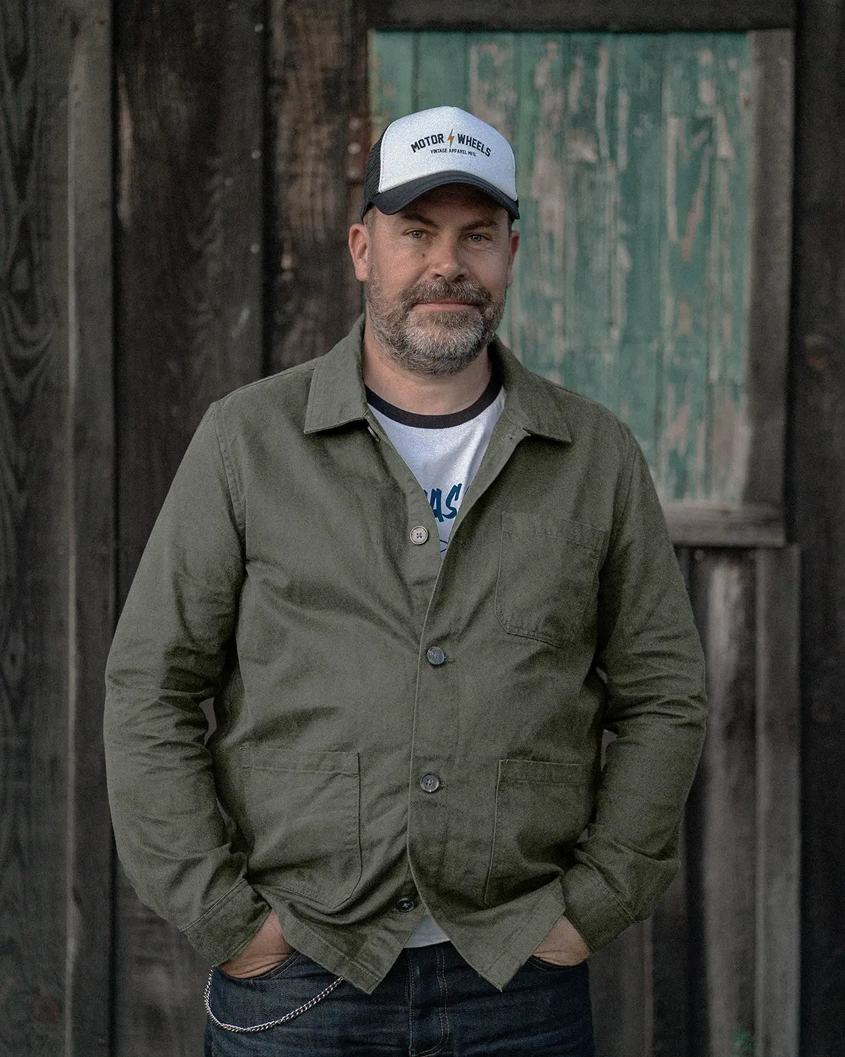 Veste atelier moleskine kaki Washed Organic Khaki – Fieldcraft Heritage 1940