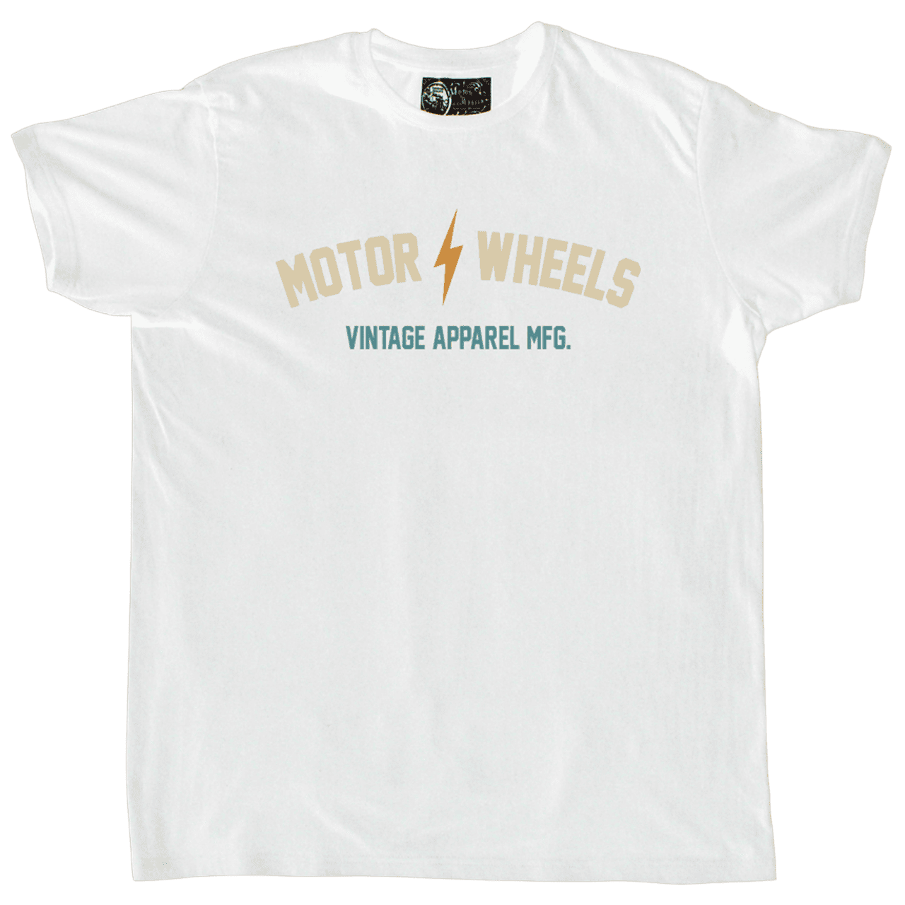 T-shirt blanc "Paradise Flavour" Motor Wheels avec motif rétro motel et slogan "Built for a neverending story"