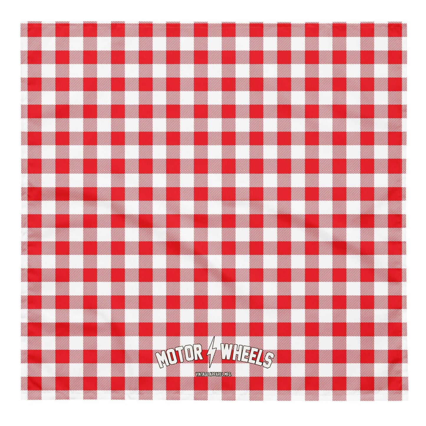 a close up of a red and white checkered shirt 