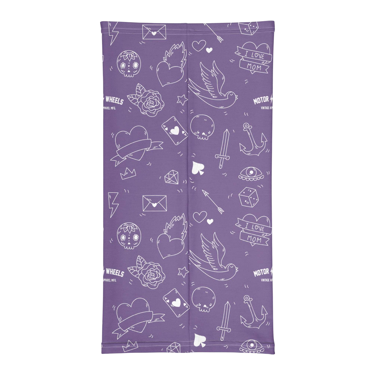 tour de cou imprimé - Kustom tattoo purple