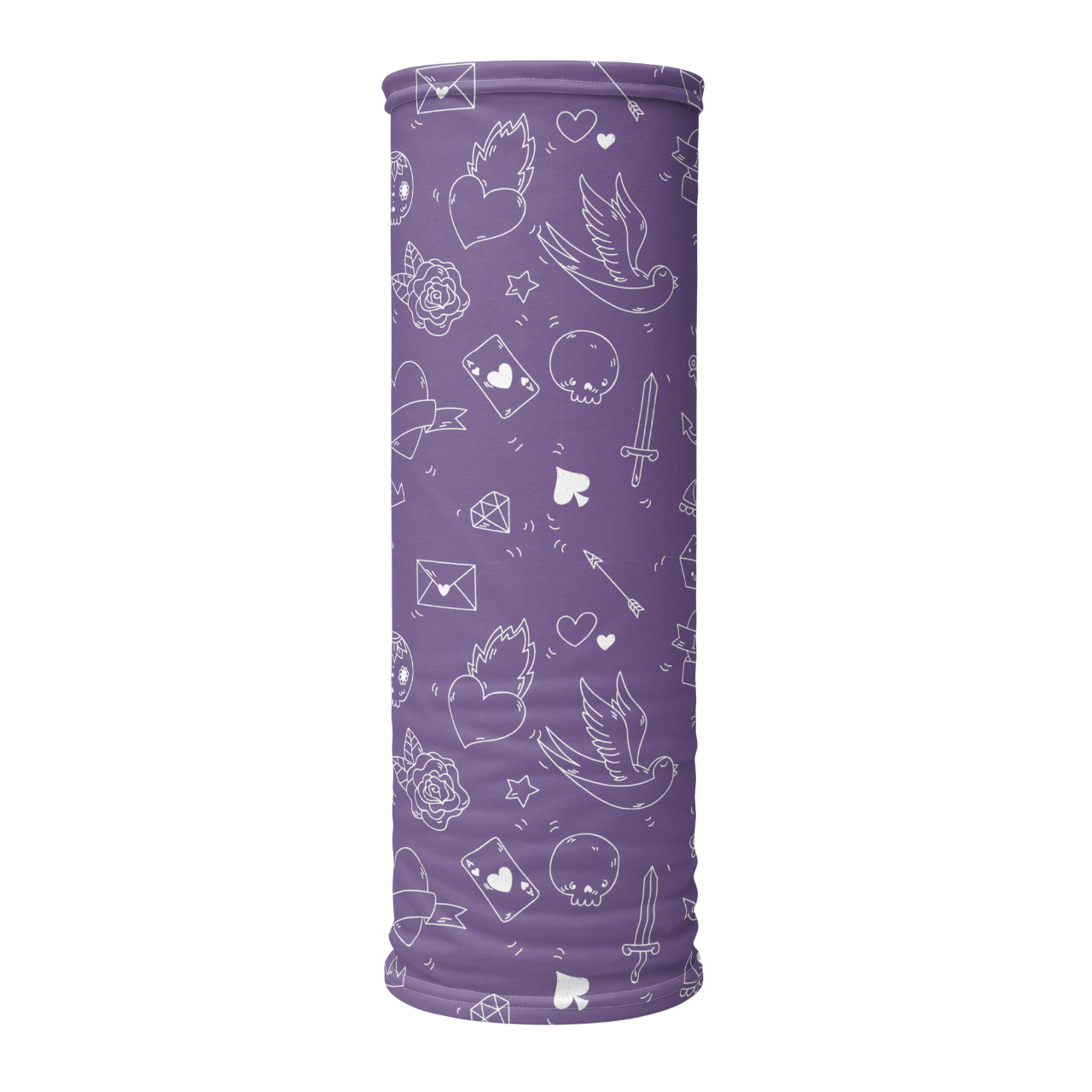 tour de cou imprimé - Kustom tattoo purple