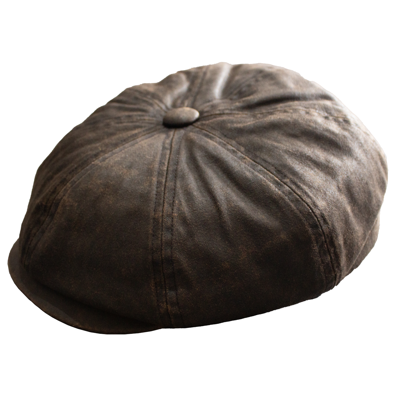 Casquette Newsboy "Rust Heritage 1928" marron effet vieilli style années 1930 — Motor Wheels Clothing