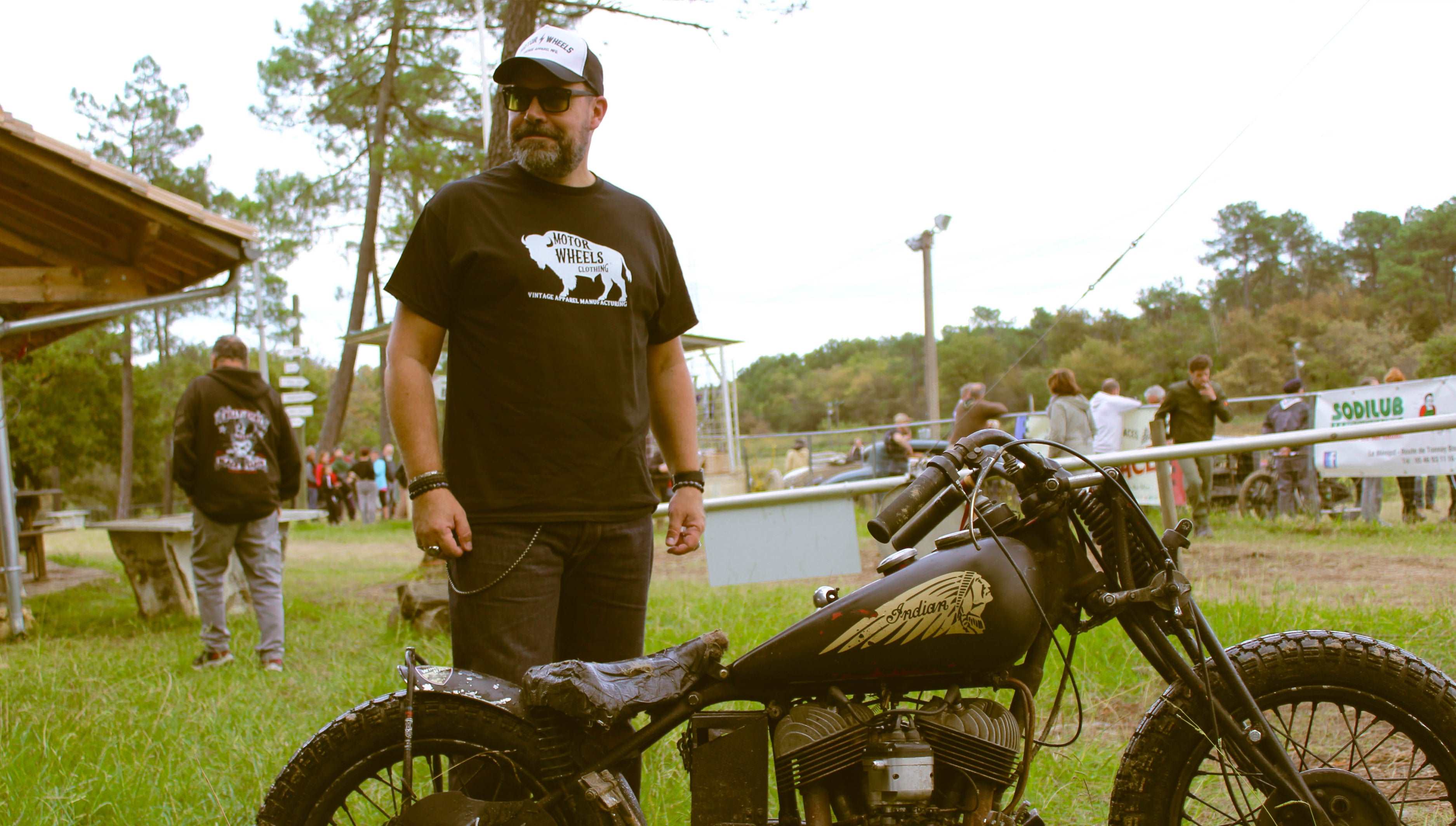 T-shirt "Le Bison", visuel vintage esprit nature et road trip, Motor Wheels Clothing