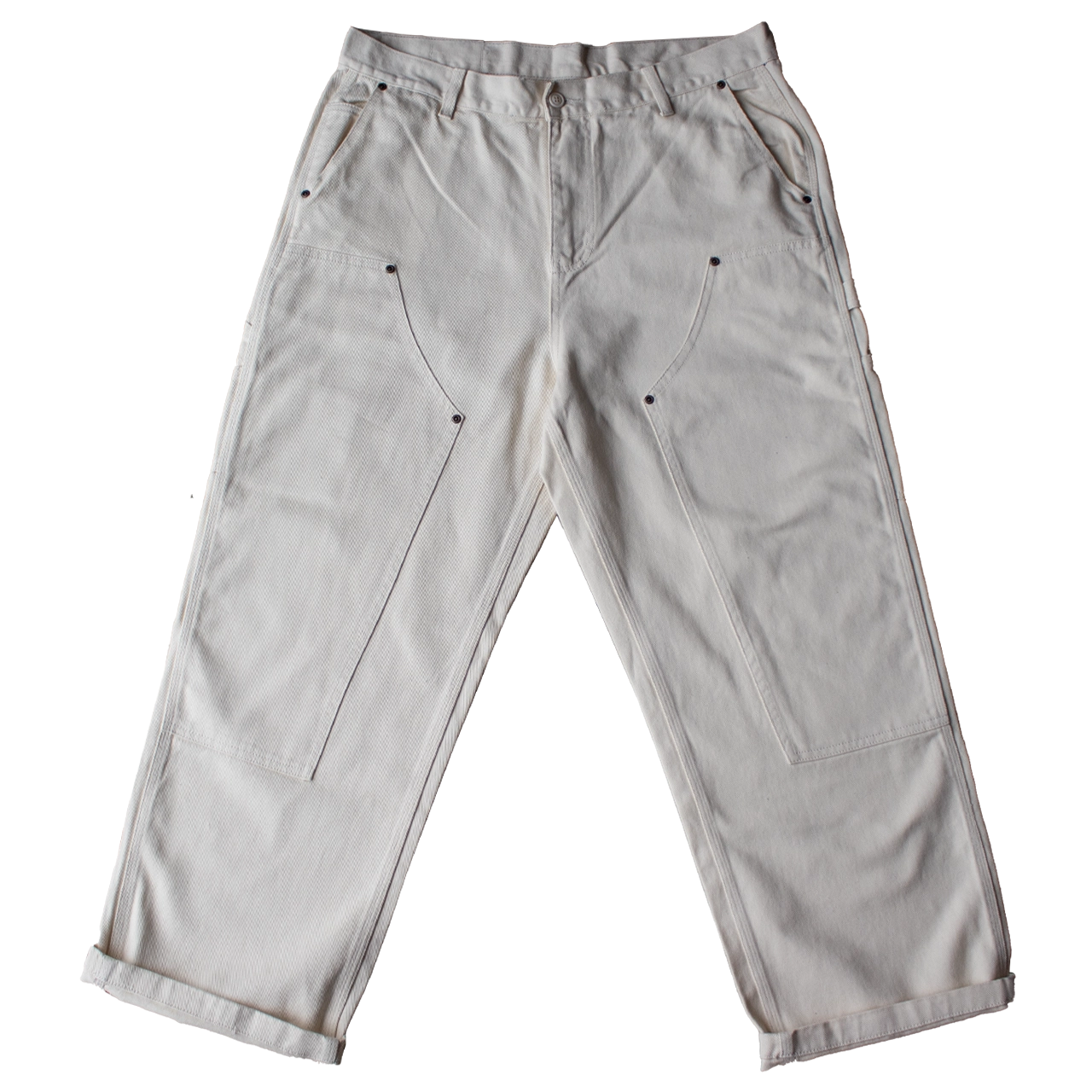 pantalon workwear crème 1970 carpenter pants vintage en coton épais – Motor Wheels Clothing