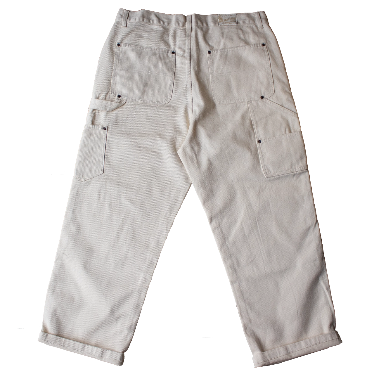 pantalon workwear crème 1970 carpenter pants vintage en coton épais – Motor Wheels Clothing