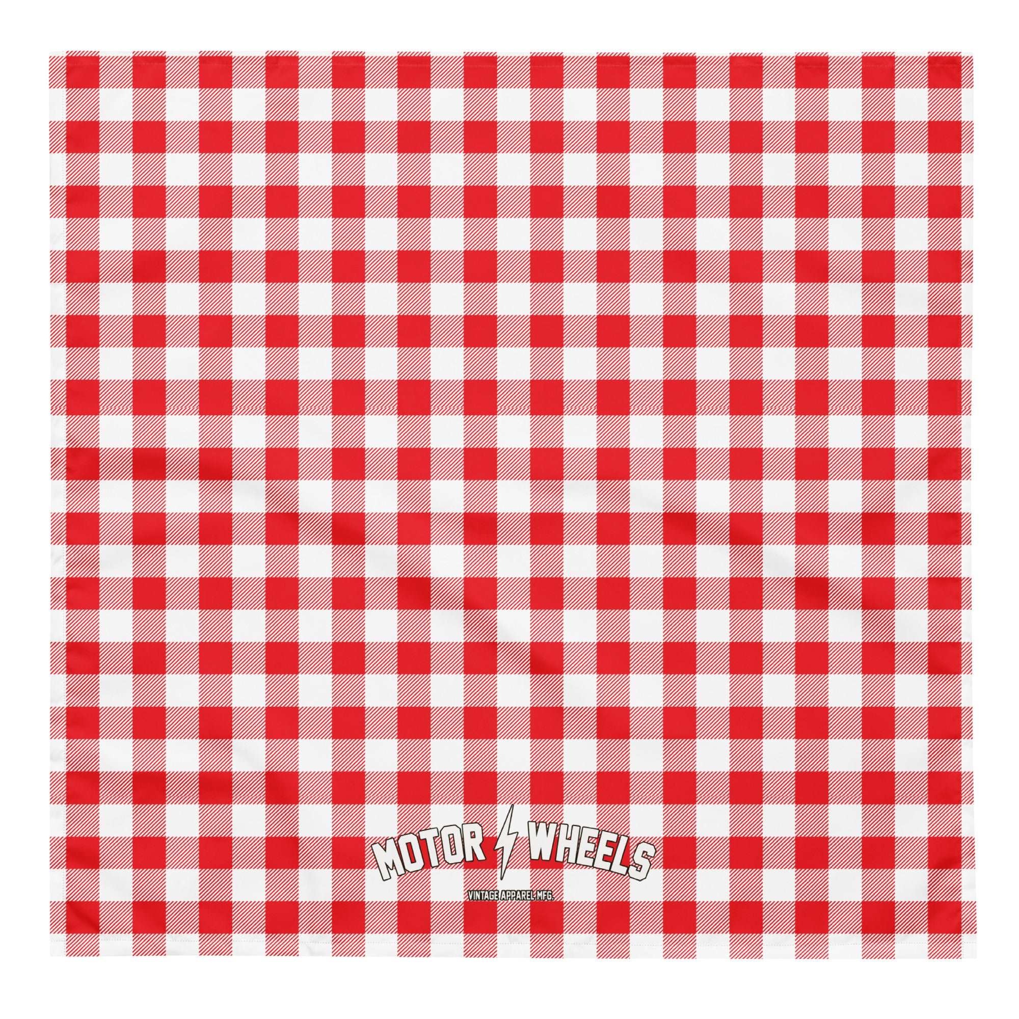 a close up of a red and white checkered shirt 