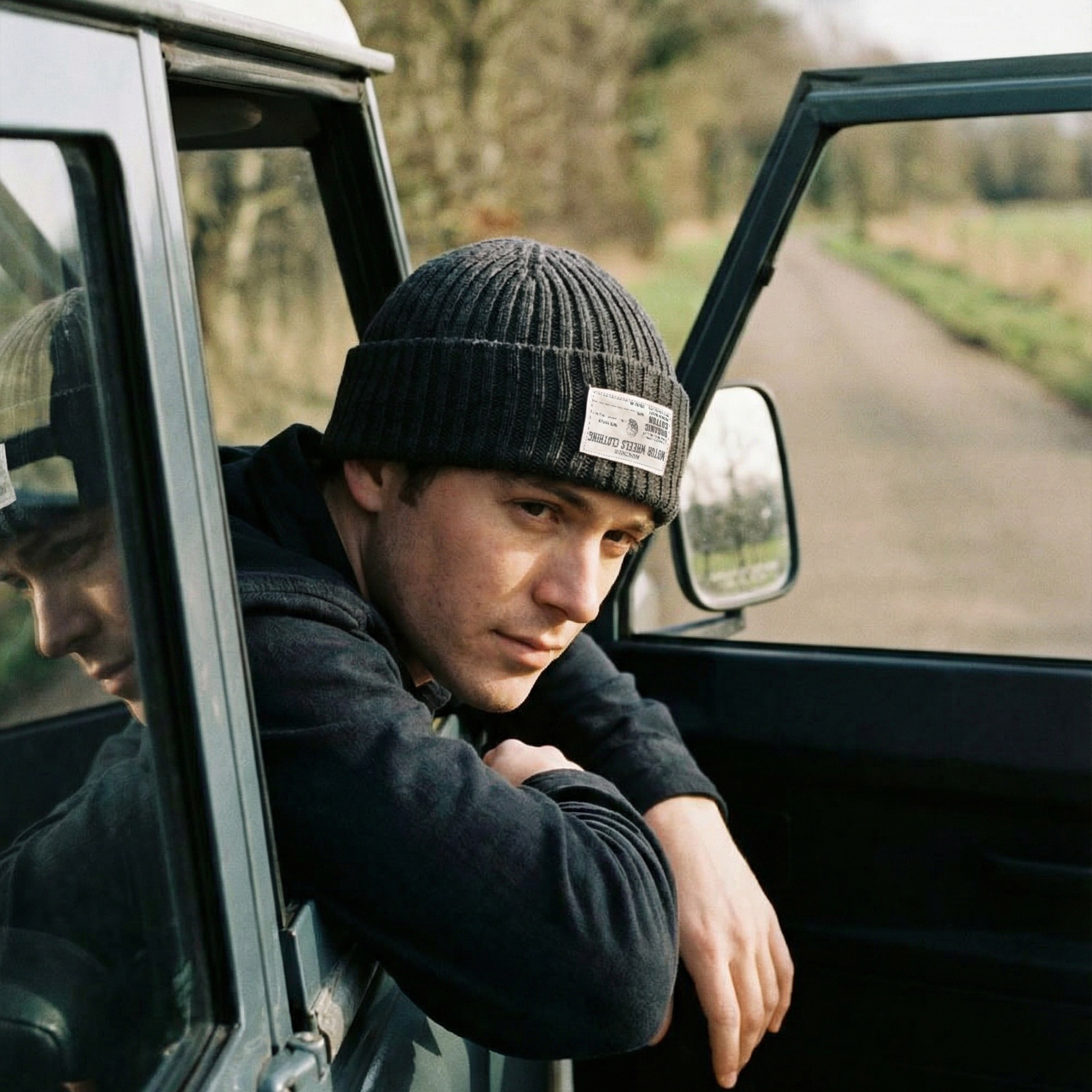 bonnet watch cap us navy vintage coton noir double revers harbor 40