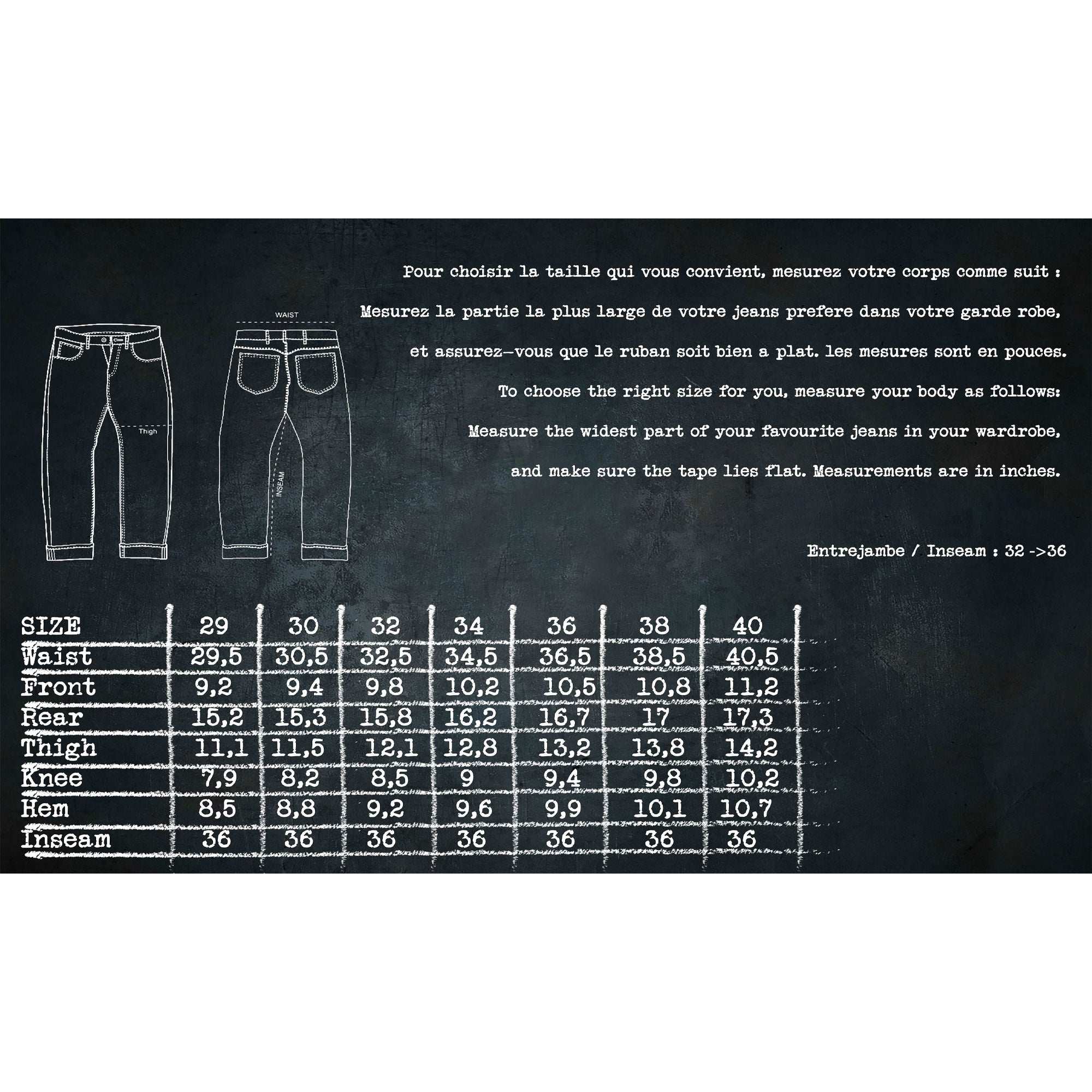 Jean denim selvedge "Heritage one"