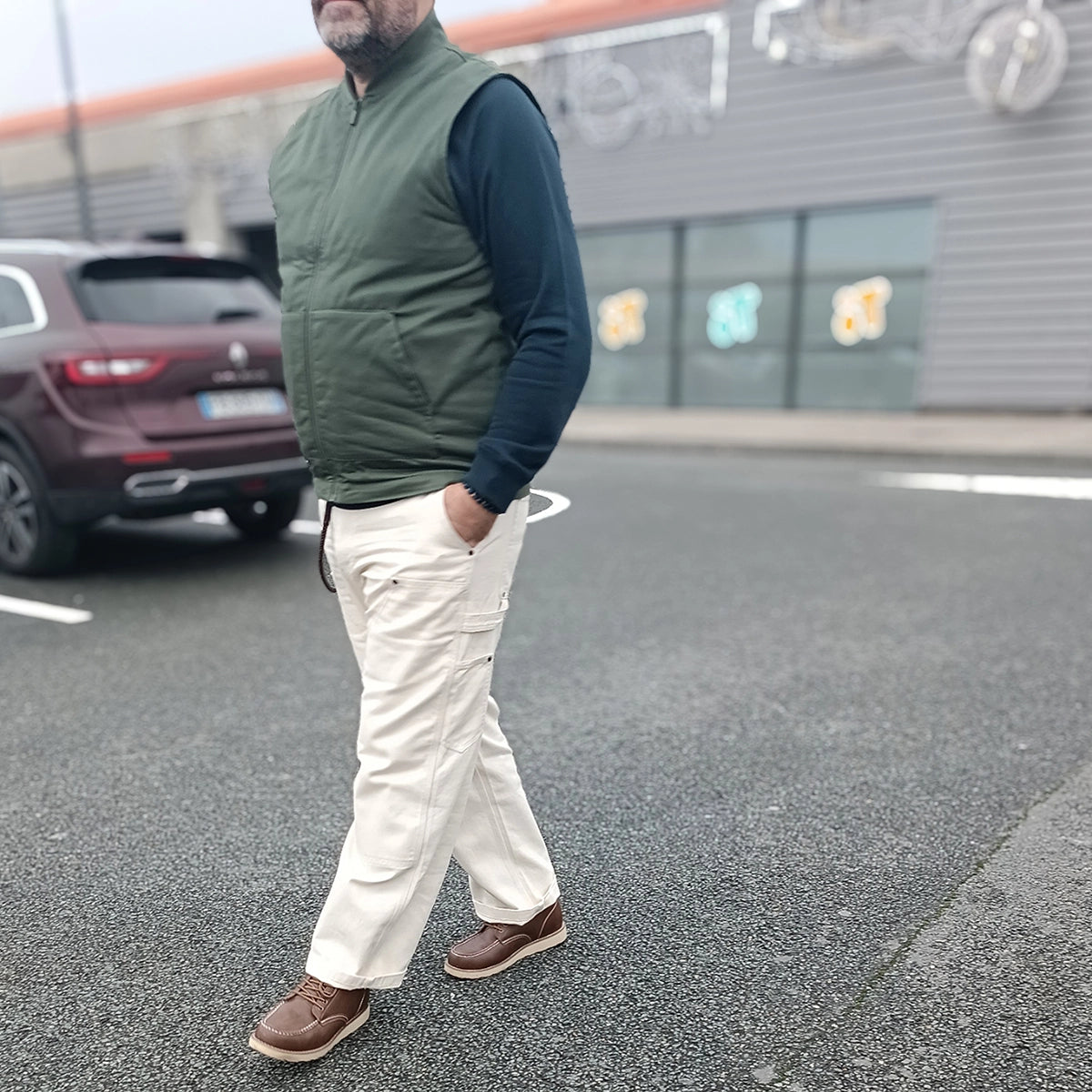 pantalon workwear crème 1970 carpenter pants vintage en coton épais – Motor Wheels Clothing