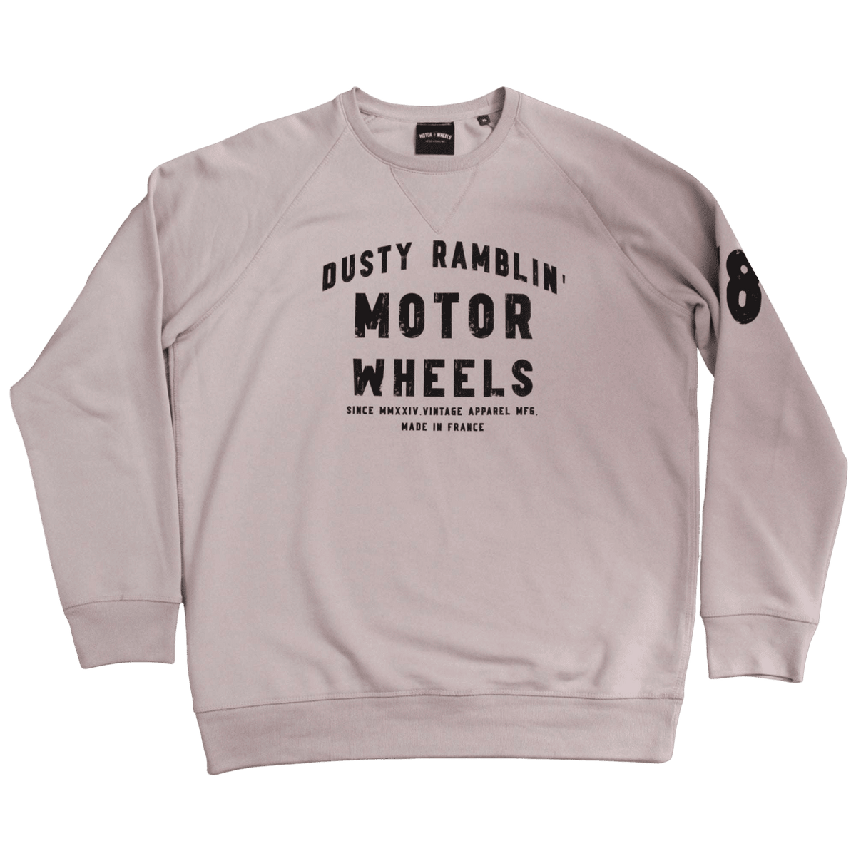 Sweatshirt "Dusty Ramblin’" en molleton gratté, inspiration road trip désert, Motor Wheels Clothing
