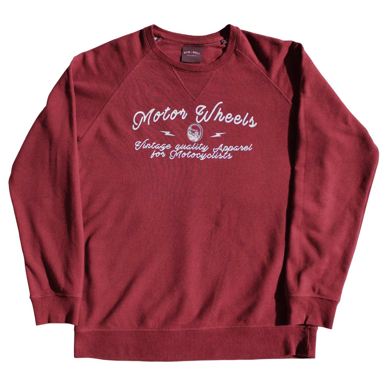 Sweatshirt "Speedway" gris chiné, molleton gratté, inspiré des courses vintage, Motor Wheels Clothing