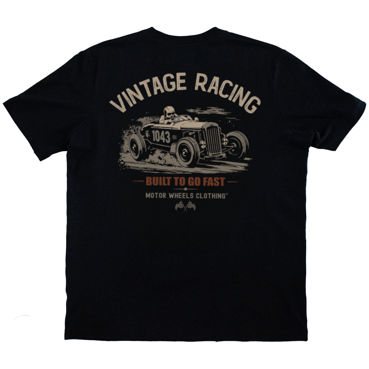 T-shirt "Built To Go Fast" Vintage Racing MOTOR WHEELS CLOTHING