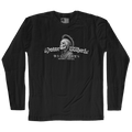 T-shirt noir manches longues "Angel of Mercy" Motor Wheels avec ange squelettique, halo d’épines et lettrage gothique