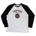 T-shirt manches longues baseball "CHOPPERS NINE LIVES", style vintage chopper, coton bio, Motor Wheels Clothing