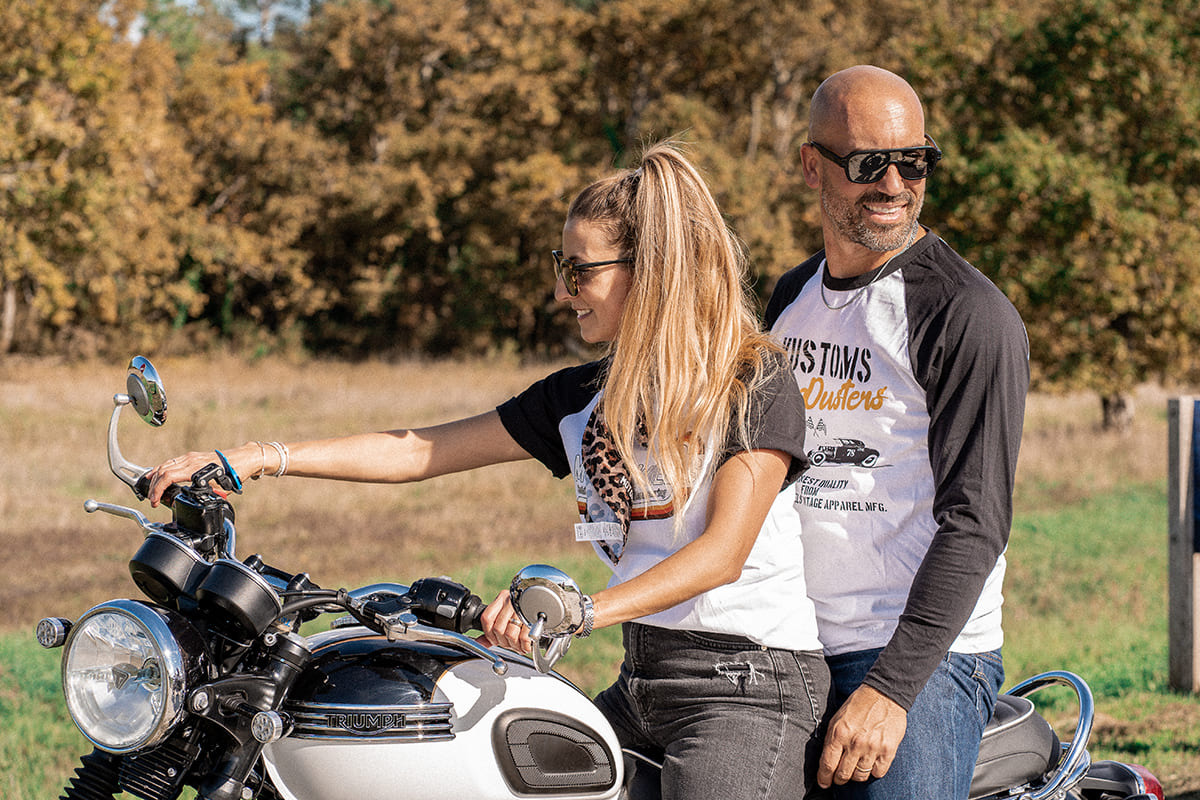 T-shirt manches longues baseball "Kustom Dusters" — Garage Rebels Edition MOTOR WHEELS CLOTHING
