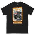 T-shirt "Montalivet Beach" blanc, design vintage surf & sand races, Motor Wheels Clothing