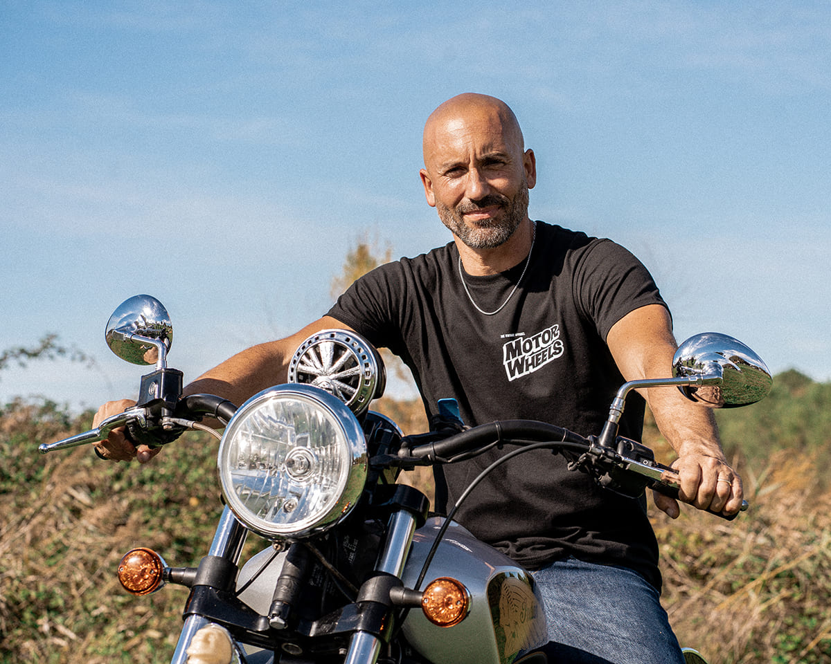 T-shirt noir "BOZOSOKU" inspiré biker japonais, coton bio, Motor Wheels Clothing