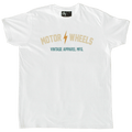 T-shirt blanc "Paradise Flavour" Motor Wheels avec motif rétro motel et slogan "Built for a neverending story"