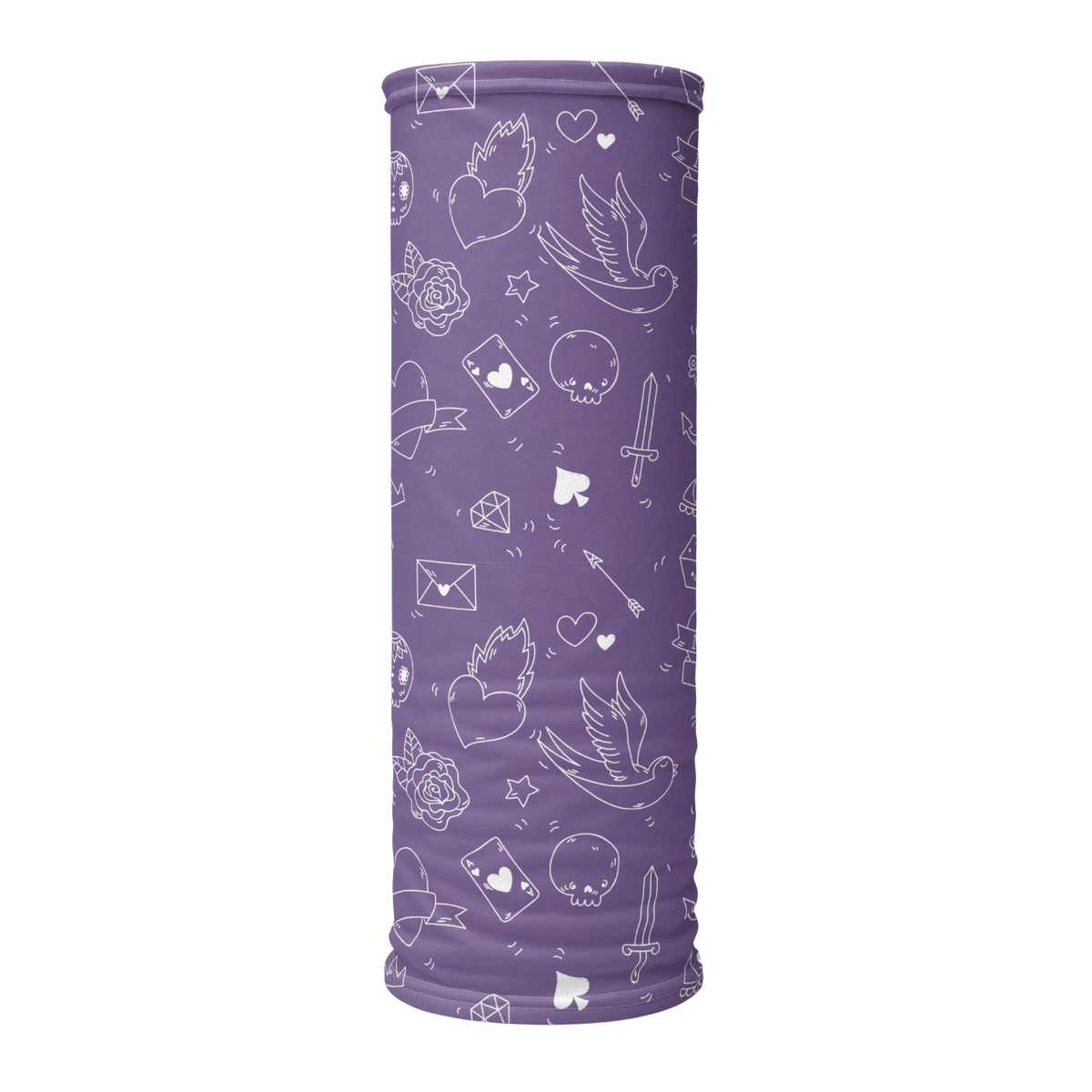 tour de cou imprimé - Kustom tattoo purple