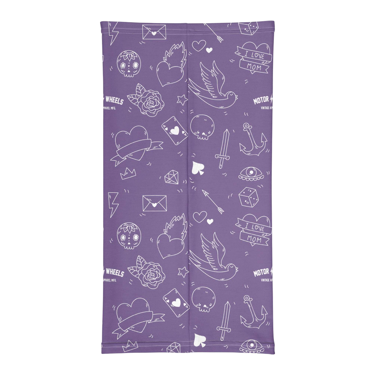 tour de cou imprimé - Kustom tattoo purple