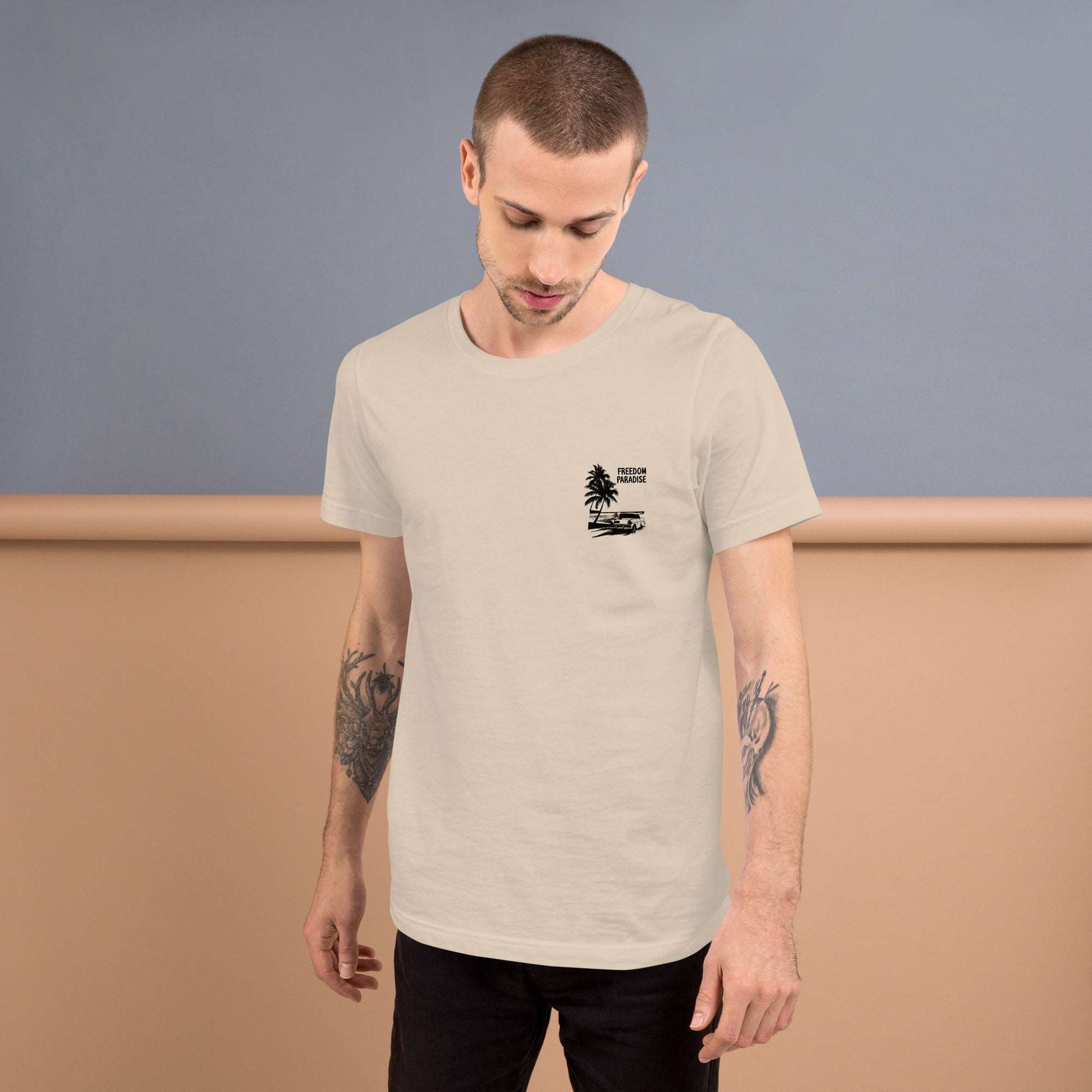 tshirt imprimé homme - freedom paradise