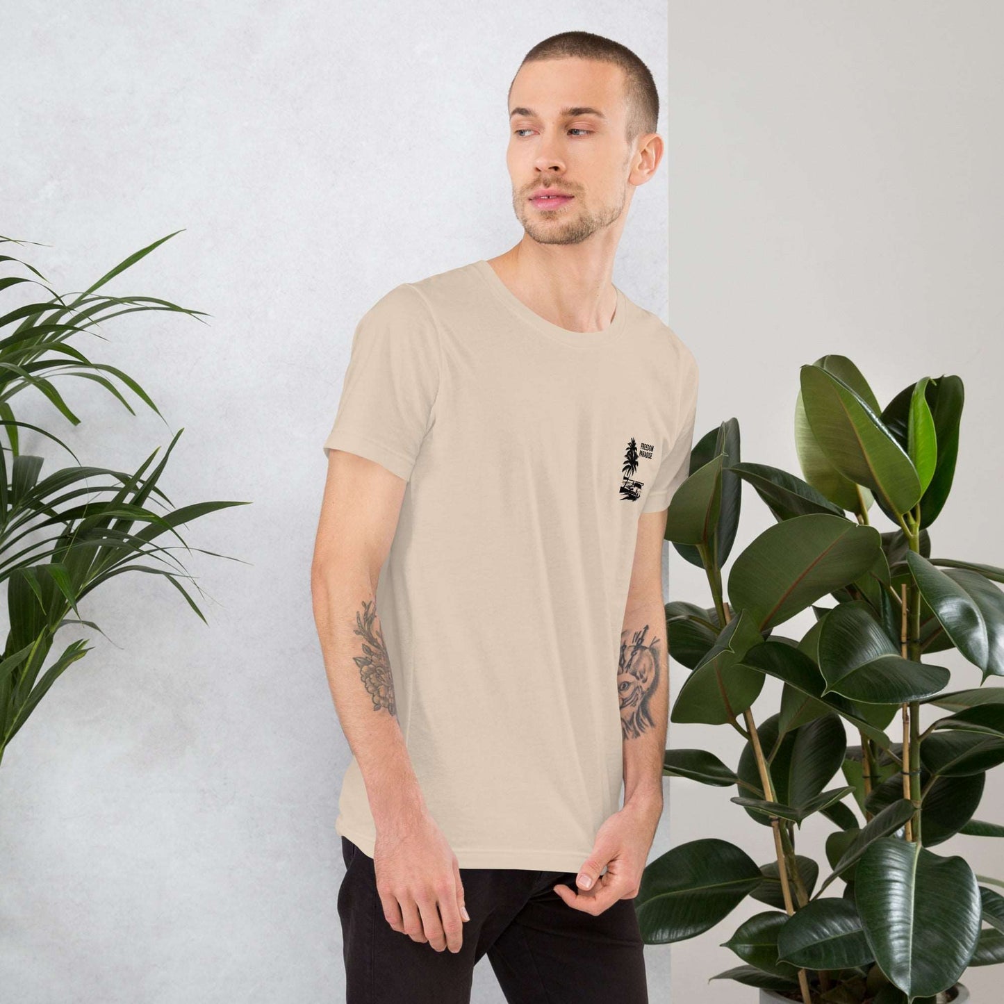 tshirt imprimé homme - freedom paradise