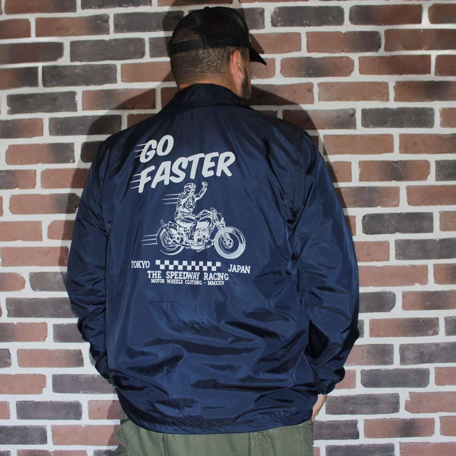 Veste coach "Go Faster" — L’esprit racing incarné par Motor Wheels