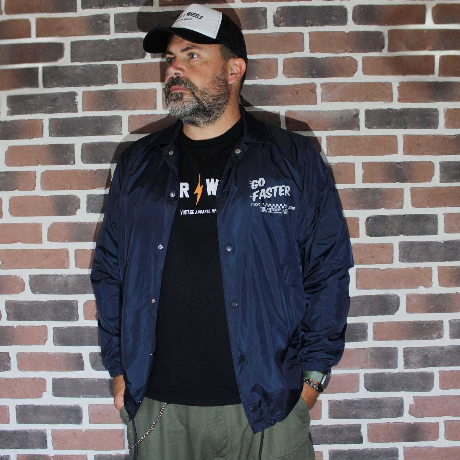 Veste coach "Go Faster" — L’esprit racing incarné par Motor Wheels