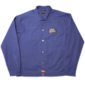Veste de travail bleue "Dusty Ramblin’" Motor Wheels avec patch brodé, boutons-pression et style workwear vintage