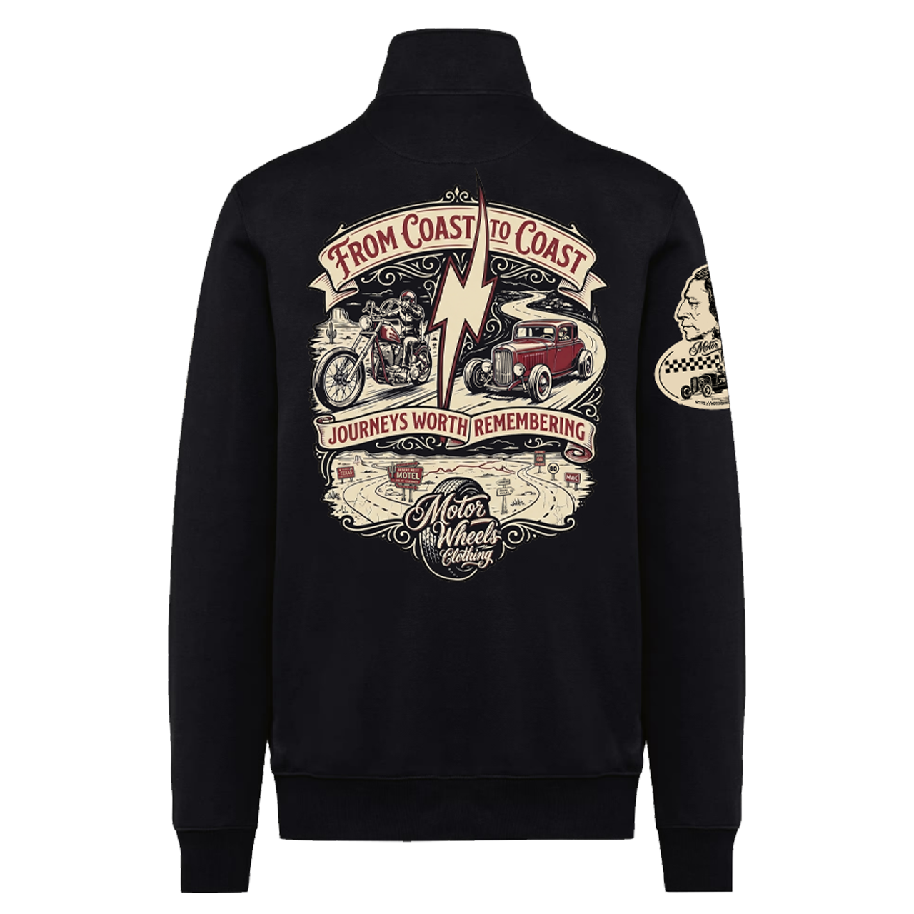 Veste Zippée "Coast to Coast" - Molleton Premium MOTOR WHEELS CLOTHING