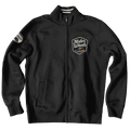 Veste noire "Lost Angels" Motor Wheels avec tête de démon rouge auréolé et lettrage biker rétro