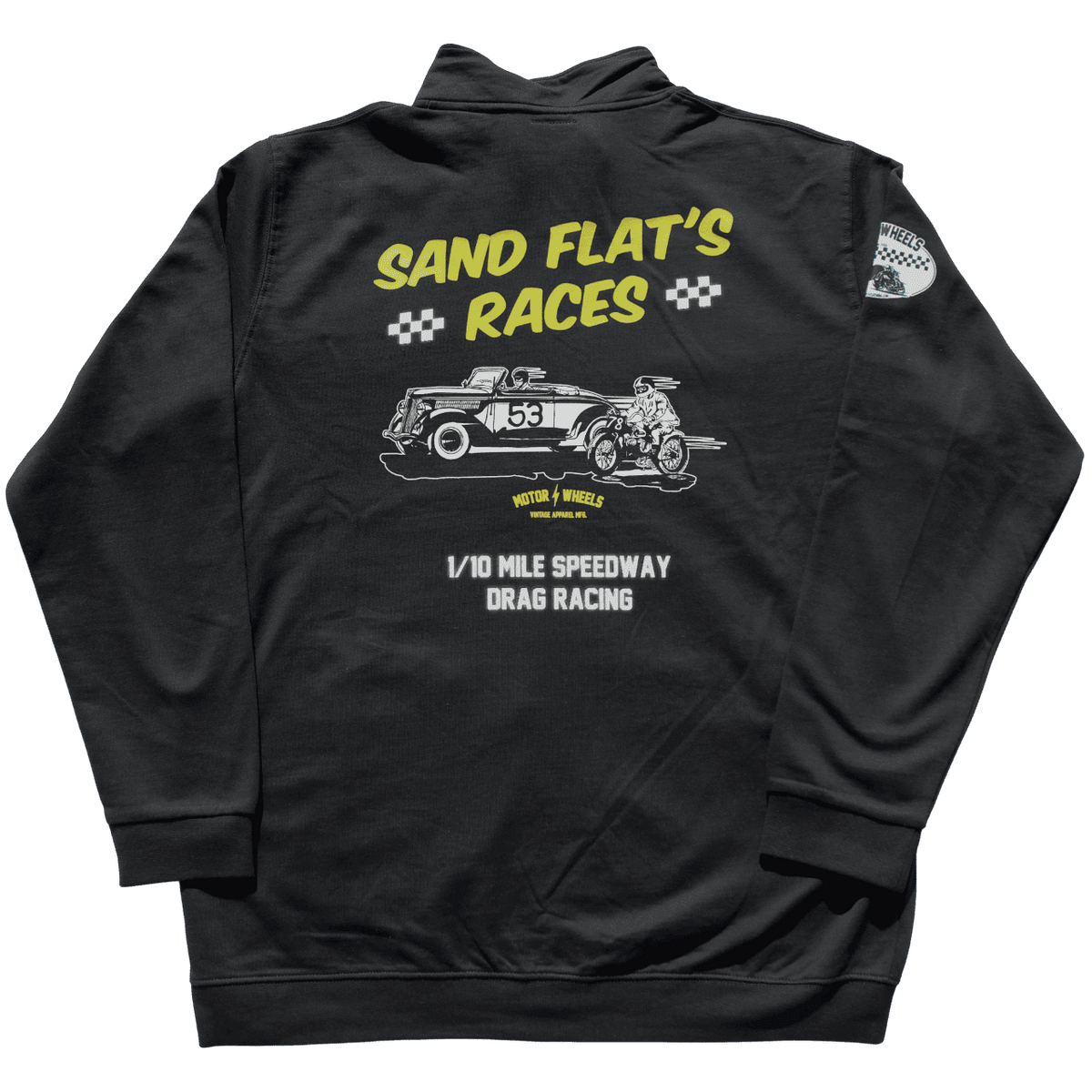 Veste zippée molleton "Sand Flat's Races" — Vintage Racing Spirit MOTOR WHEELS CLOTHING