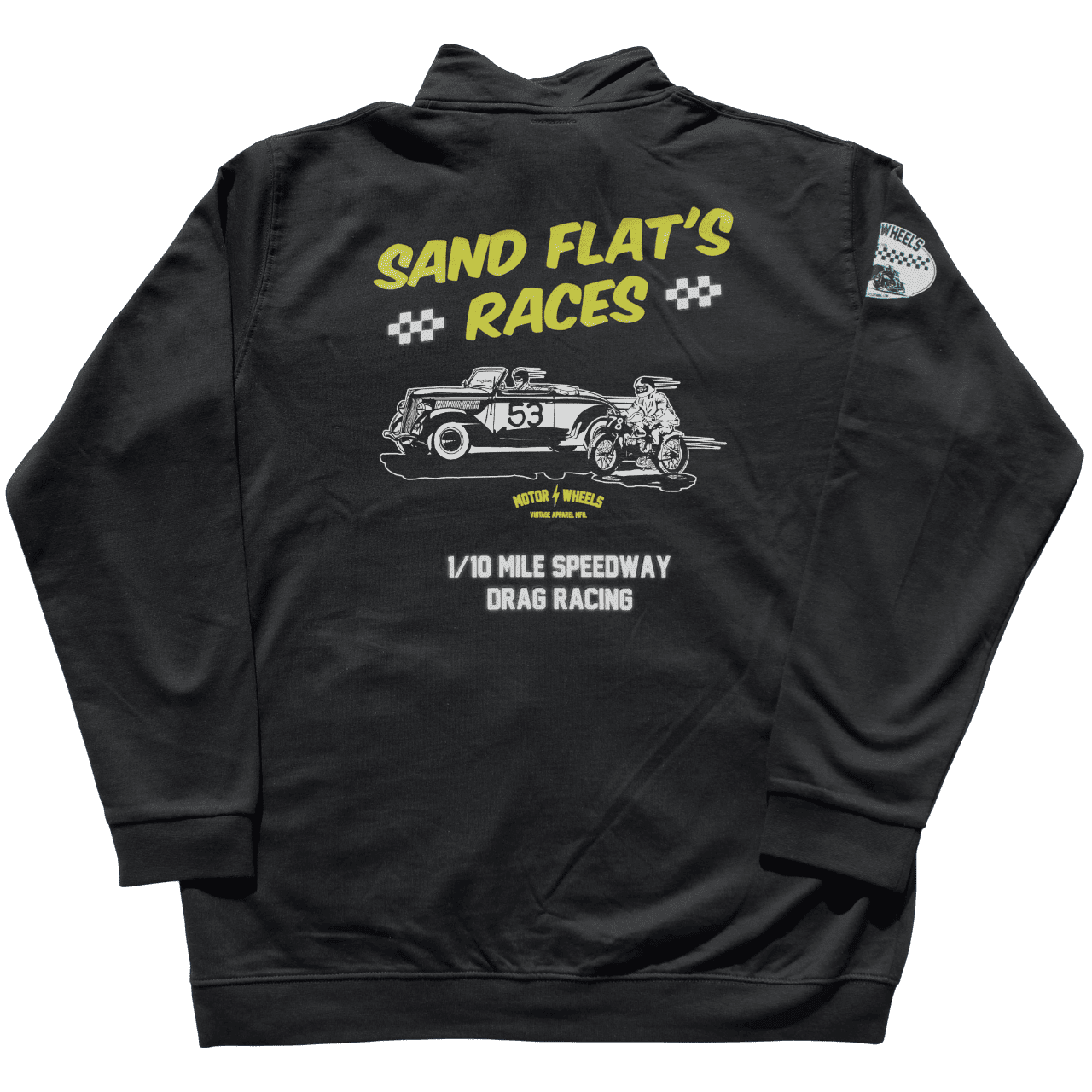 Veste zippée molleton "Sand Flat's Races" — Vintage Racing Spirit MOTOR WHEELS CLOTHING