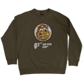 Sweatshirt vert militaire War Dogs Squadron 61 – bulldog aviateur, French Terry bio, Motor & Wheels